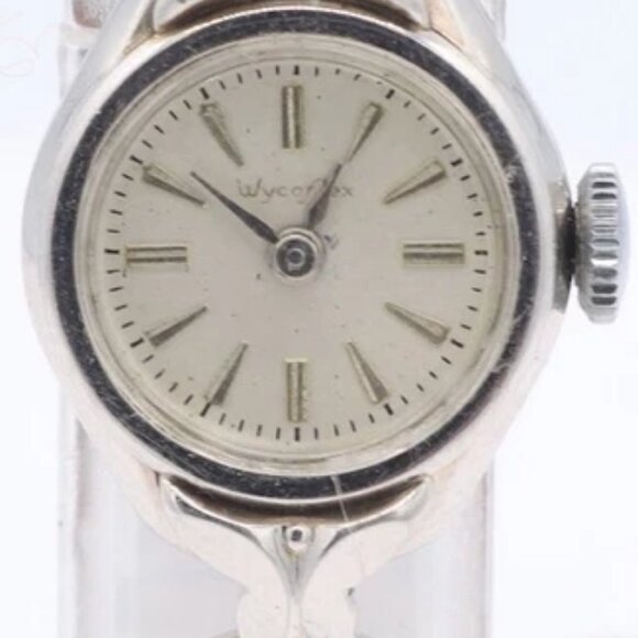 Vintage Wycoflex Cocktail Ladies Mechanical Wristwatch Steel & 10k White RGP
